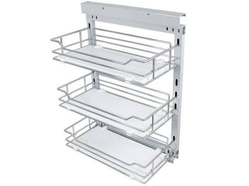 CARGO MINI ( STX ) białe dno/chrom PRAWE "35" III prowadnice BLUM