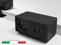 ASA VERSAQ czarne gniazdo nablatowe 1x230V + USB A/C