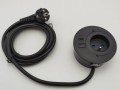 ASA VERSASPOT czarne gniazdo wpuszczane 1x230V + USB A/C