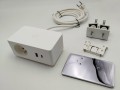 ASA VERSAQ białe gniazdo nablatowe 1x230V + USB A/C + podstawa chrom