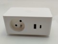 ASA VERSAQ białe gniazdo nablatowe 1x230V + USB A/C