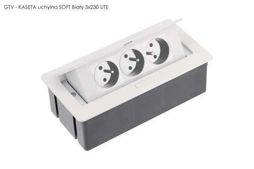 GTV - KASETA uchylna SOFT Biały 3x230V