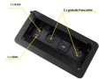 Gniazdo INBOX czarny 2x230V + USB A/C + RJ45 + HDMI