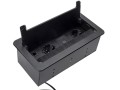 Gniazdo INBOX czarny 2x230V + USB A/C + RJ45 + HDMI