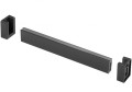 Drążek prostokątny 12x32mm (GTV) z rozetkami L-3m Antracyt