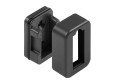 Drążek prostokątny 12x32mm (GTV) rozetka z zaślepkami Antracyt