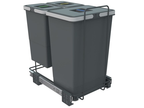 Kosz Elletipi ECOFIL z prowadnicami 400 -24L+ 2x8L H-46cm