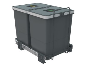 Kosz Elletipi ECOFIL z prowadnicami 400 -2x18L H-36cm