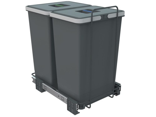 Kosz Elletipi ECOFIL z prowadnicami 400 -2x24L H-46cm