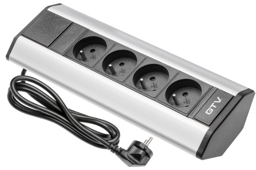 GTV-Gniazdo kątowe 4x230V srebrny