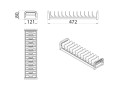 ATM - WS-1102 T32 (121x472x80) Organizer na talerze