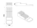 ATM - WS-1105 T3 (140x395x74) Wkład na noże