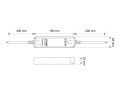 Zasilacz LED-DL 12V/100W IP67 Wodoodporny rysunek
