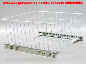 Kosz wysuwany  WX 60/150 biały bez prowadnic