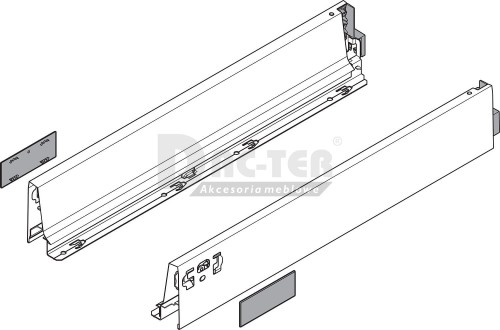 BLUM-TBX ANT/INT INOX płaszcz 378M3002SA L+P