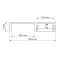 Profil LED DL FLOORLINE cokołowy 2m Czarny