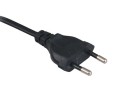 Przewód 5m przekrój 2x0,75mm2 z wtyczką EURO czarny