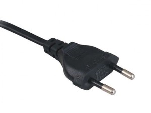 Przewód 5m przekrój 2x0,75mm2 z wtyczką EURO czarny