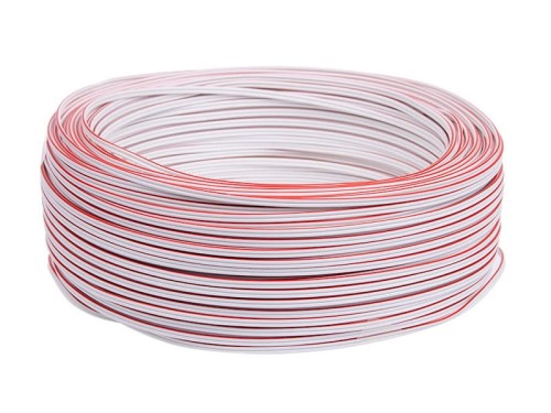 Przewód 1 mb przekrój 2x0,50mm Biały