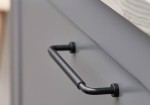FURNIPART Uchwyt LOUNGE 160/174 czarny skórzany
