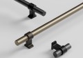 FURNIPART Uchwyt i Gałka BOND czarny mat/antracyt
