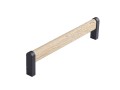 FURNIPART Uchwyt CROSSING dąb/czarny mat 160mm