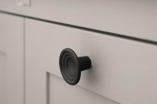 FURNIPART Gałka FLEUR czarny CAST IRON fi 46