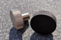 FURNIPART Gałka SIMON czarny mat + stal szczotkowana