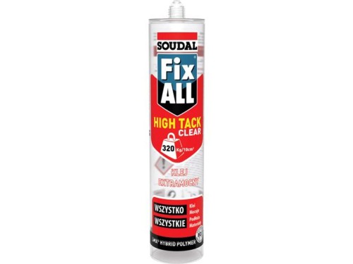 SOUDAL klej montażowy FIXALL HIGH TACK CLEAR 290ml