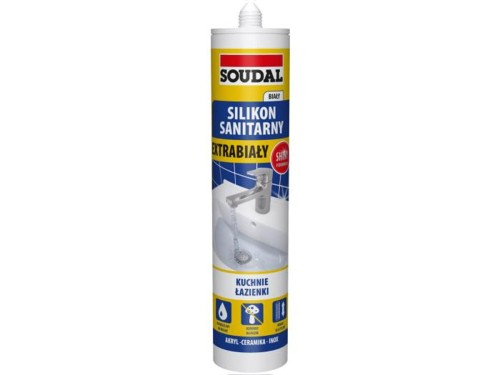 SOUDAL silikon sanitarny Extra BIAŁY 280ml