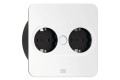 BACHMANN TWIST 2 SQUARE PUSH gniazdo zasilające 2x230V Schuko BIAŁY