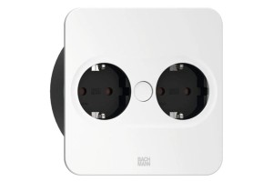 BACHMANN TWIST 2 SQUARE PUSH gniazdo zasilające 2x230V Schuko BIAŁY 