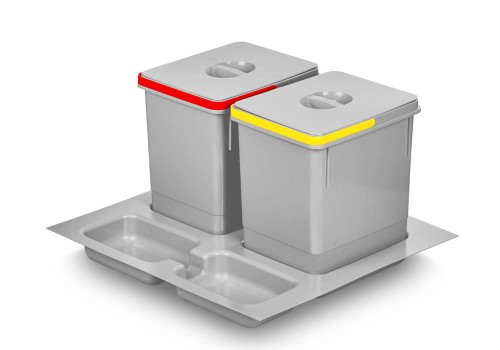 Kosz wstawiany do szuflady "60" (IQL) 2x15L Szary