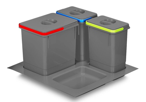 Kosz wstawiany do szuflady "60" (IQL) 1x15L + 2x7L Antracyt