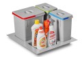 Kosz wstawiany do szuflady "60" (IQL) 1x15L + 2x7L Szary
