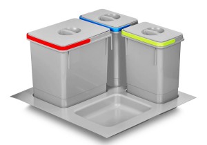 Kosz wstawiany do szuflady "60" (IQL) 1x15L 2x7L Szary