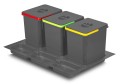 Kosz wstawiany do szuflady "80" (IQL) 3x15L Antracyt