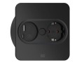 BACHMANN TWIST 2 SQUARE PUSH gniazdo zasilające 1x230V Schuko + 1xUSB(A+C) CZARNY