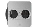 BACHMANN TWIST 2 SQUARE PUSH gniazdo zasilające 1x230V + 1xUSB(A+C) SREBRNY