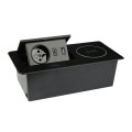 Gniazdo ZEOBOX 230V + USB A/C + ładowarka indukcyjna CZARNY