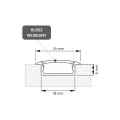 Profil LED DL INLINE Z 2m wpuszczany