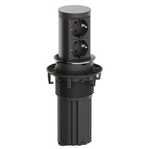 BACHMANN ELEVATOR 2 2xSchuko kolor stali szlachetnej