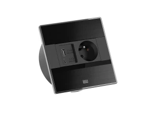 BACHMANN SENSE 1xUTE + 1xUSB A/C kolor czarny