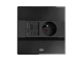 BACHMANN SENSE 1xUTE + 1xUSB A/C kolor czarny