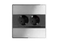 BACHMANN SENSE 2xSchuko kolor stal szlachetna