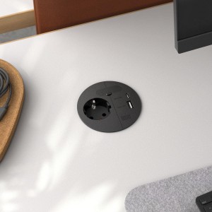 BACHMANN LOOP IN CHARGE gniazdo zasilające 230V Schuko + USB A/C 22W CZARNY