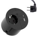BACHMANN LOOP IN CHARGE gniazdo zasilające 230V Schuko + USB A/C 22W CZARNY