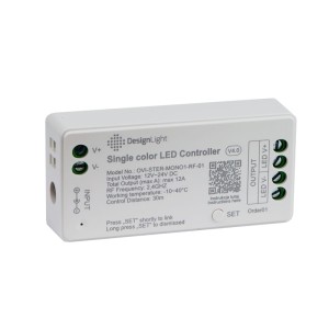 OVI Sterownik MONO RF 12-24VDC 12A Biały