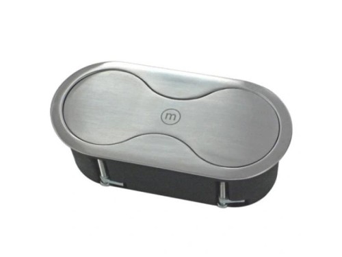 Gniazdo ELIPSA EIGHT kolor inox 2x230V