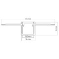 Profil LED architektoniczny DEOLINE P alu + osłonka mleczna 2m